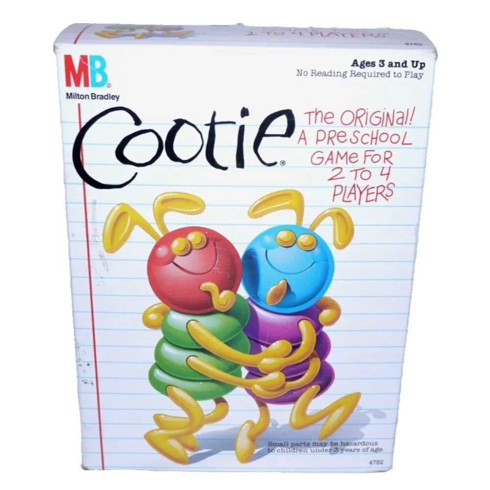 Vintage COOTIE pre school game ages 3+ MILTON BRADLEY 1986